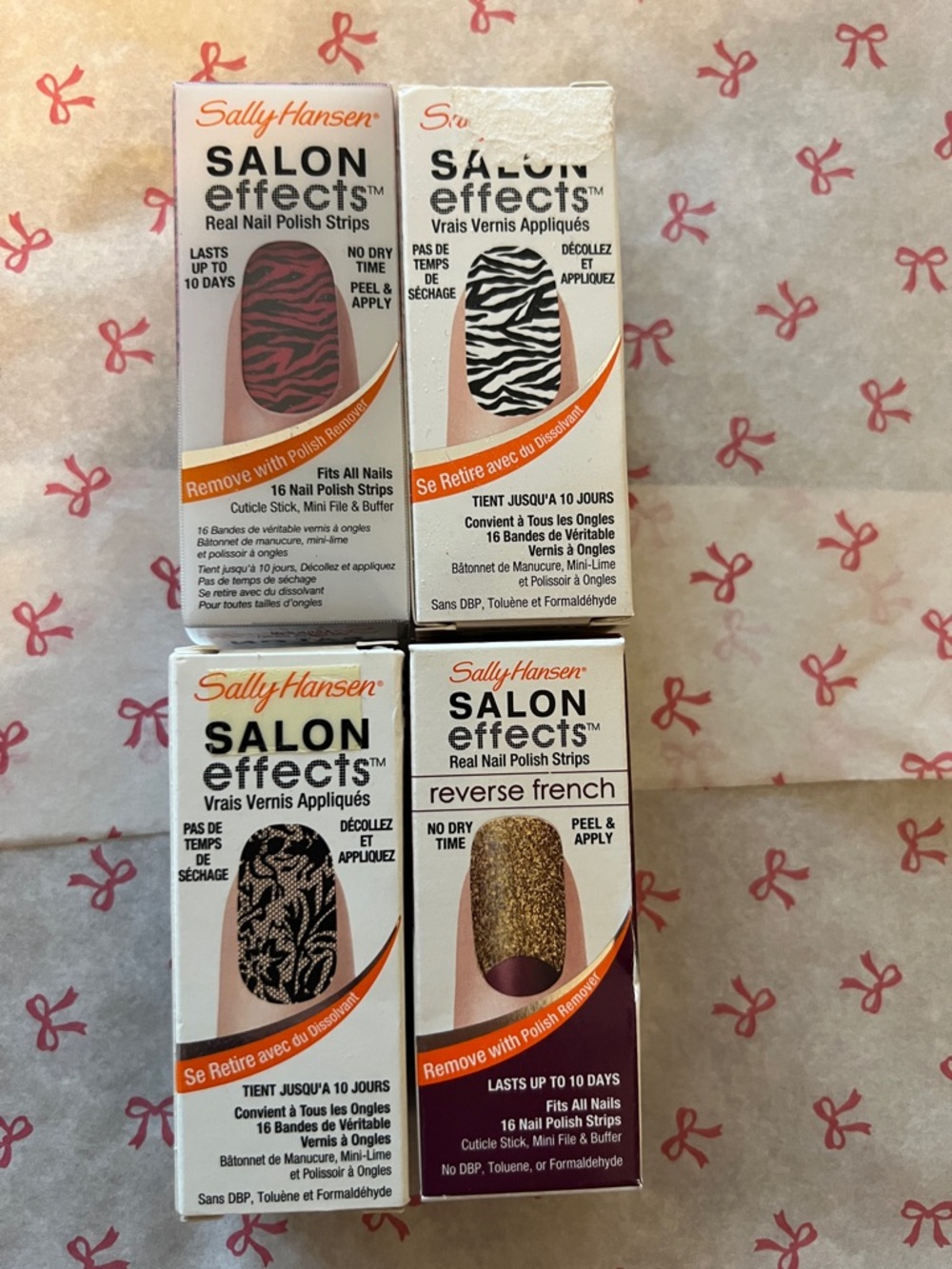Sally Hansen Salon Effects Nail Polish Strips - Zebra, Gold, Black